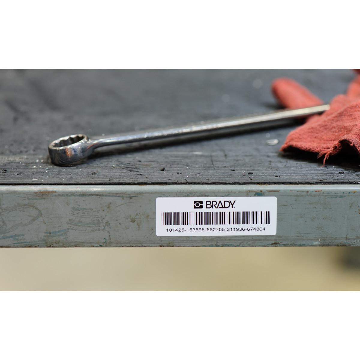 LABEL XFR THRM 3/8IN 1IN WHT RECT BMP71