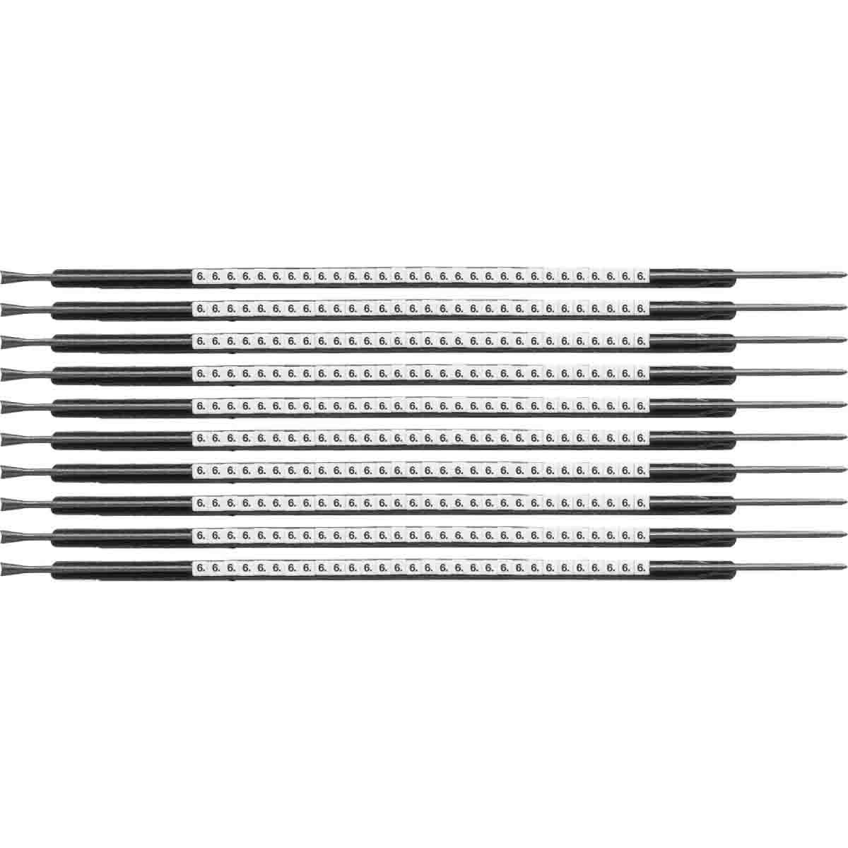 MARKER W 0.053 TO 0.073IN 6 BK ON WHT
