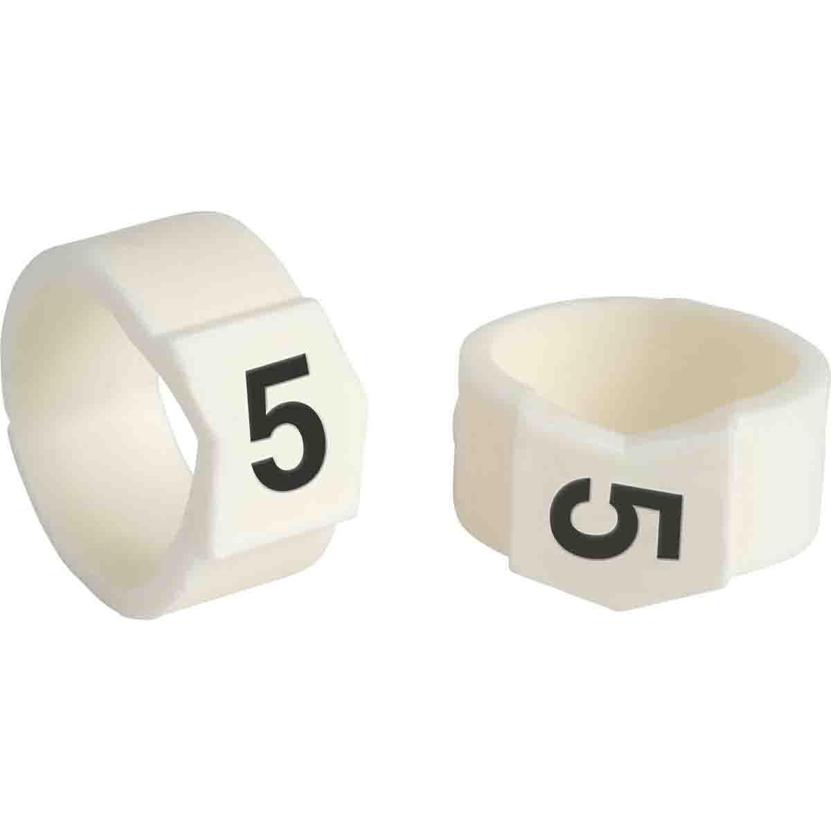 MARKER W 0.61 TO 0.67IN 5 BK ON WHT WHT