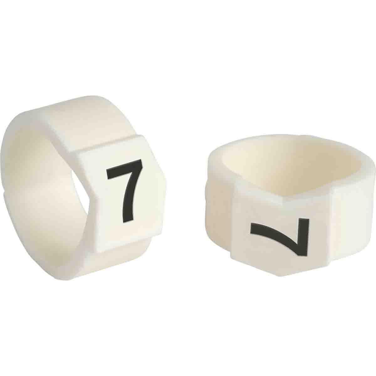 MARKER W 0.61 TO 0.67IN 7 BK ON WHT WHT