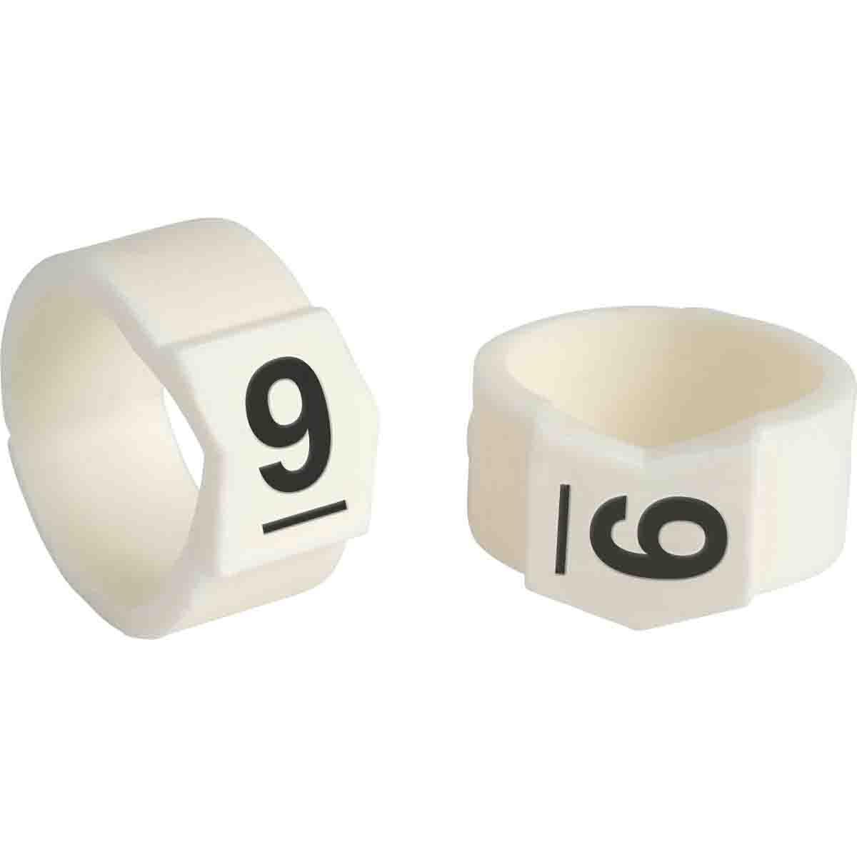 MARKER W 0.61 TO 0.67IN 9 BK ON WHT WHT