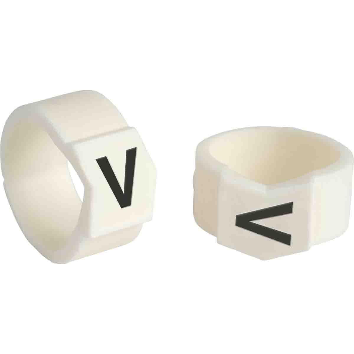 MARKER W 0.61 TO 0.67IN V BK ON WHT WHT