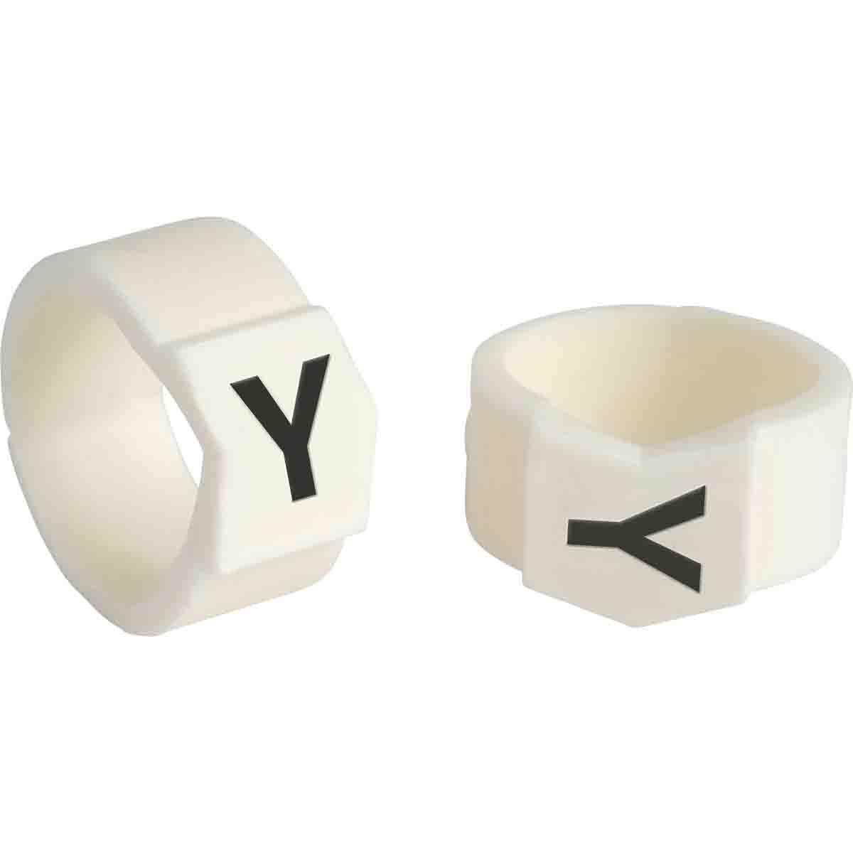 MARKER W 0.61 TO 0.67IN Y BK ON WHT WHT