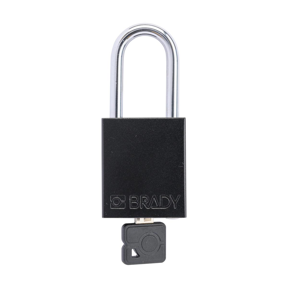 ALU PADLOCK KD STEEL SHACKLE BLK EA