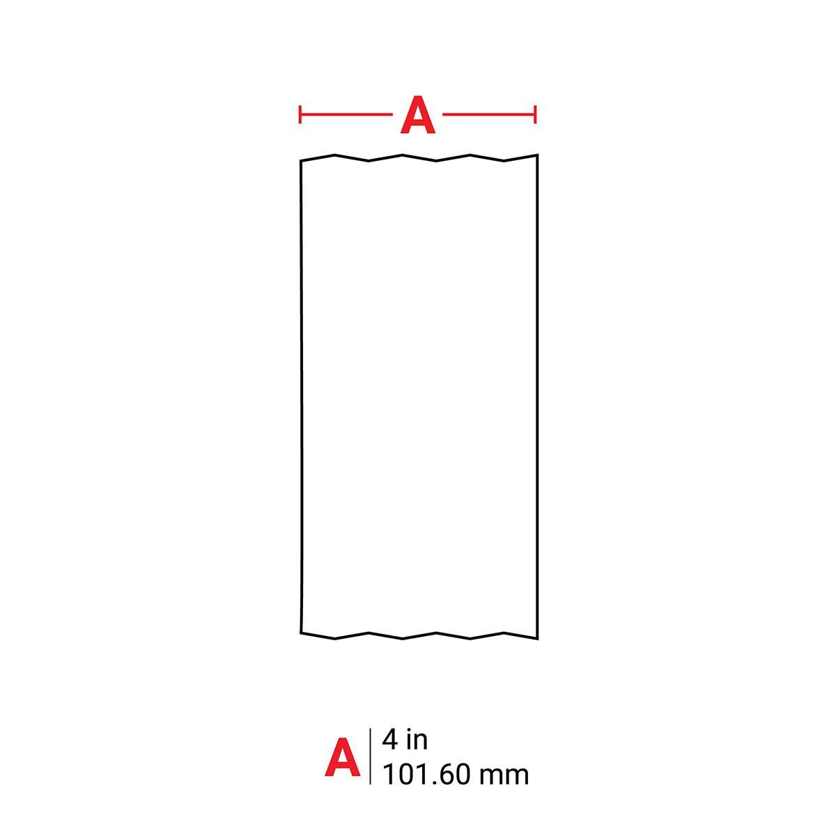 LABEL VINYL 4IN YEL B-595 VINYL ACRYL