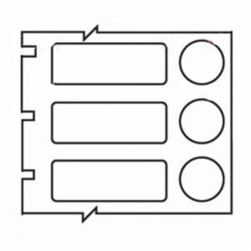 LABEL XFR THRM 3/8IN 1IN BLK WHT RECT