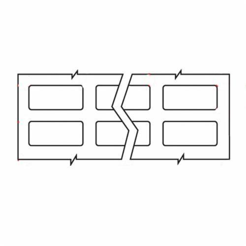 LABEL PTR 1/2IN 1IN BLK WHT BLK RECT