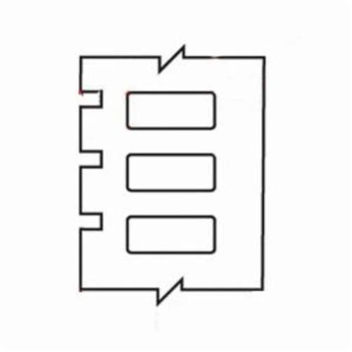 LABEL COMPONENT 1-1/2IN 3/4IN CLEAR/WHT