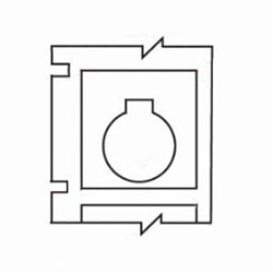 LABEL PUSHBUTTON PNL RSD 1.9IN 1.2IN R