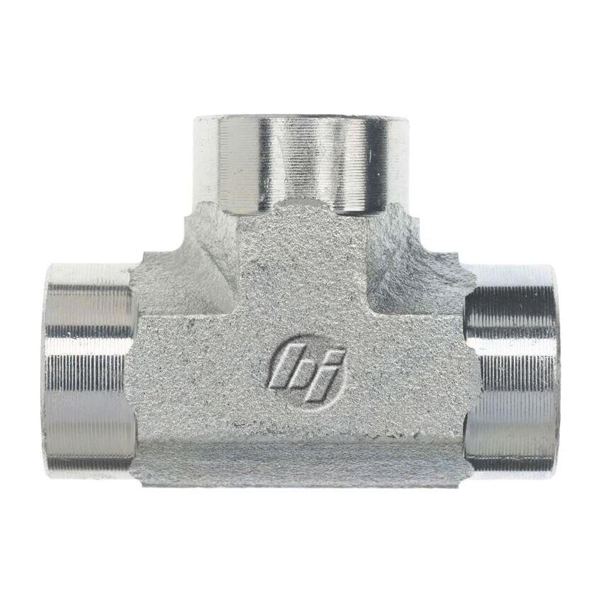 Brennan 5605-04-04-04-SS 5605-FG Hydraulic Tee, 1/4 Nominal, Female NPTF End Style, Stainless Steel