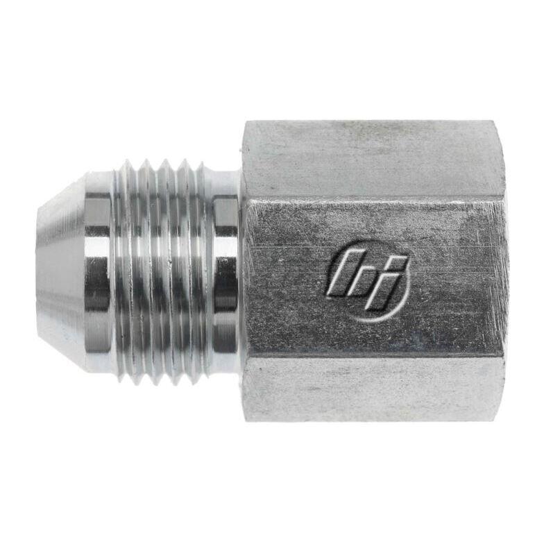 Brennan 7003-04-04 7003 Hydraulic Adapter, 1/4 Nominal, Male JIC Flare x Female BSPP End Style, Steel
