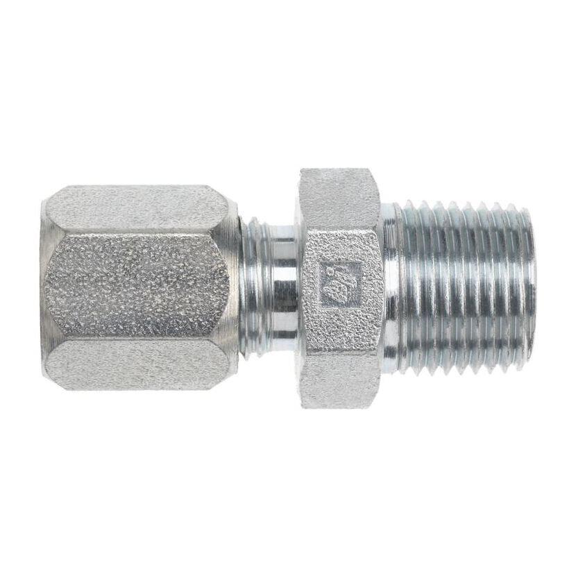 Brennan C2404-06-04 C2404 Hydraulic Adapter, 3/8 x 1/4 Nominal, Bite Type x Male NPTF End Style, Steel Compressi