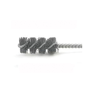 BRM 85AY500120SC 85-AY Standard Duty Deburring Brush, 0.55 in Dia x 1-1/2 in L, 5 in OAL, 0.04 in Dia Filament/Wire, Nylon/Silicon Carbide Fill