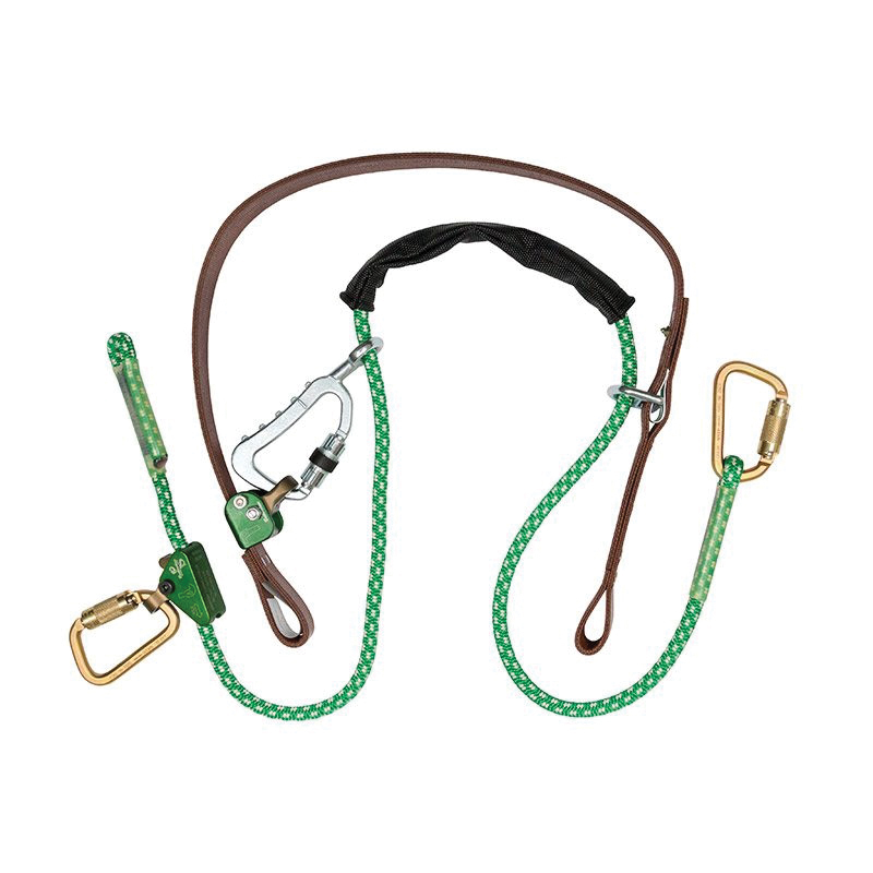 BUCK 488R SuperSqueeze™ Fall Protection Pole Strap With Rope Inner Strap, For Use With 50 in Dia 65 ft Class 1 Wood Distrbution Poles, Nylon, Brown/Green