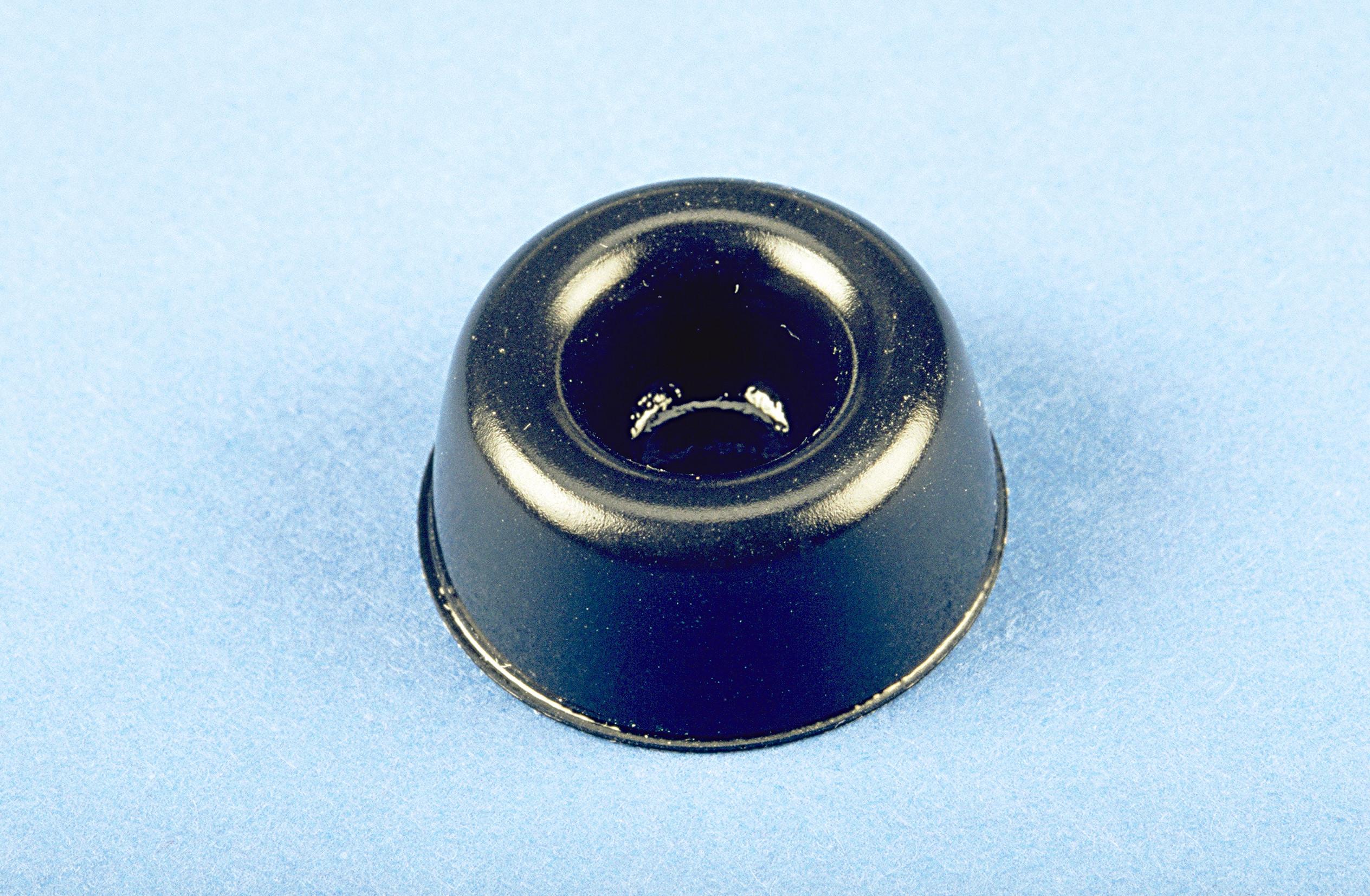PROT BUMPER CYLINDRICAL CONCAVETOP BLACK