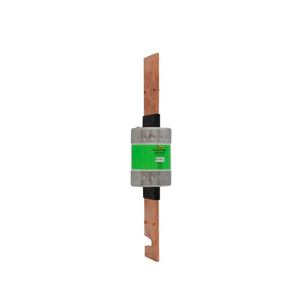Bussmann Fusetron™ FRS-R-400 Current Limiting Renewable Time Delay Fuse, 400 A, 600 V AC/300 V DC, 20/200 kA Interrupt, RK5 Class, Cartridge Body