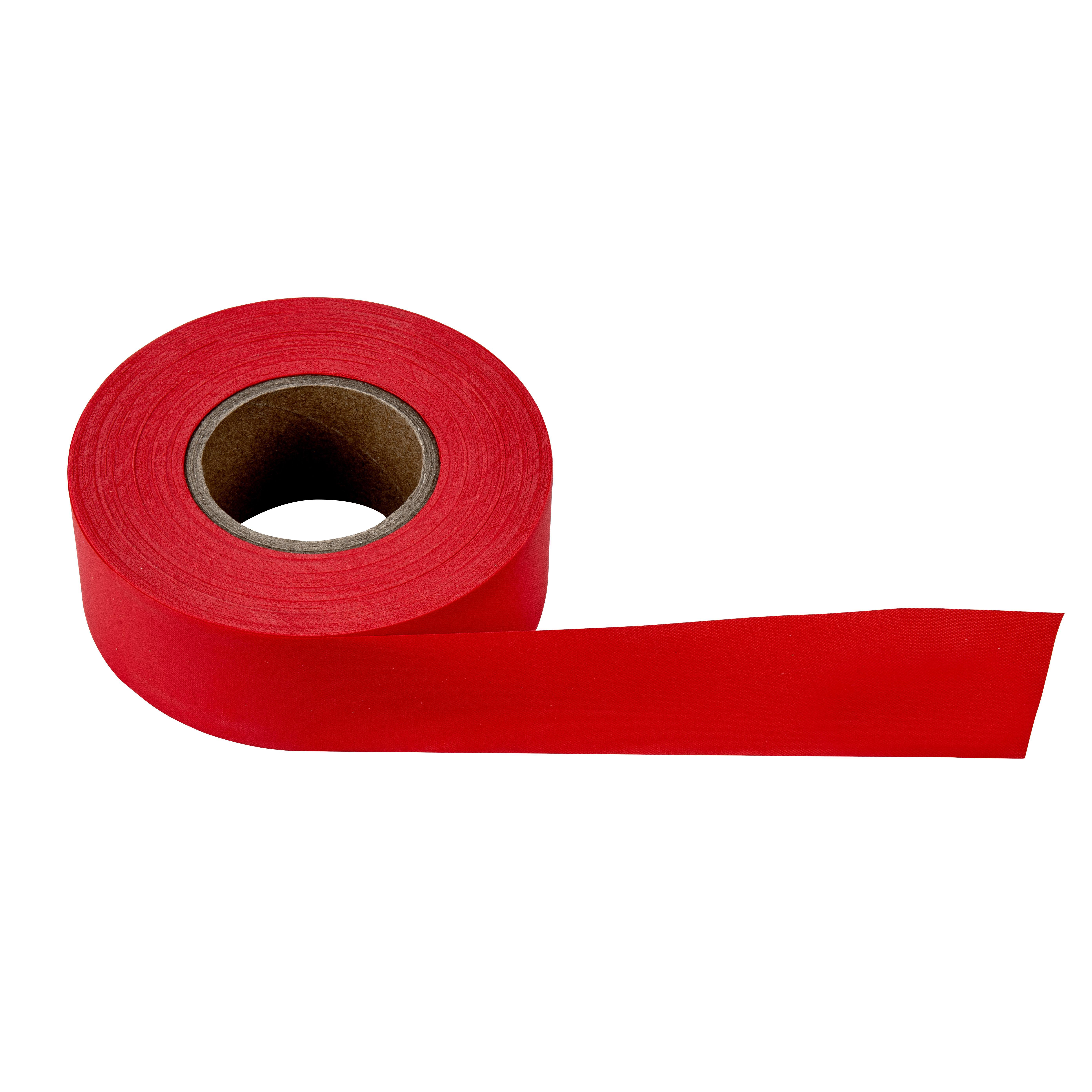 TAPE FLAGGING FLUOR RED PVC 4MIL 150FT