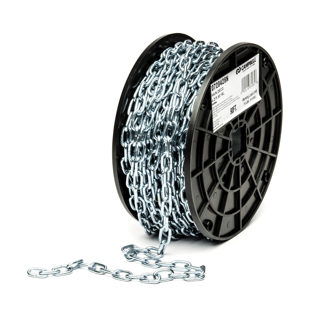 CHAIN DECORATOR #4 90FT 70LB ZINC PLD
