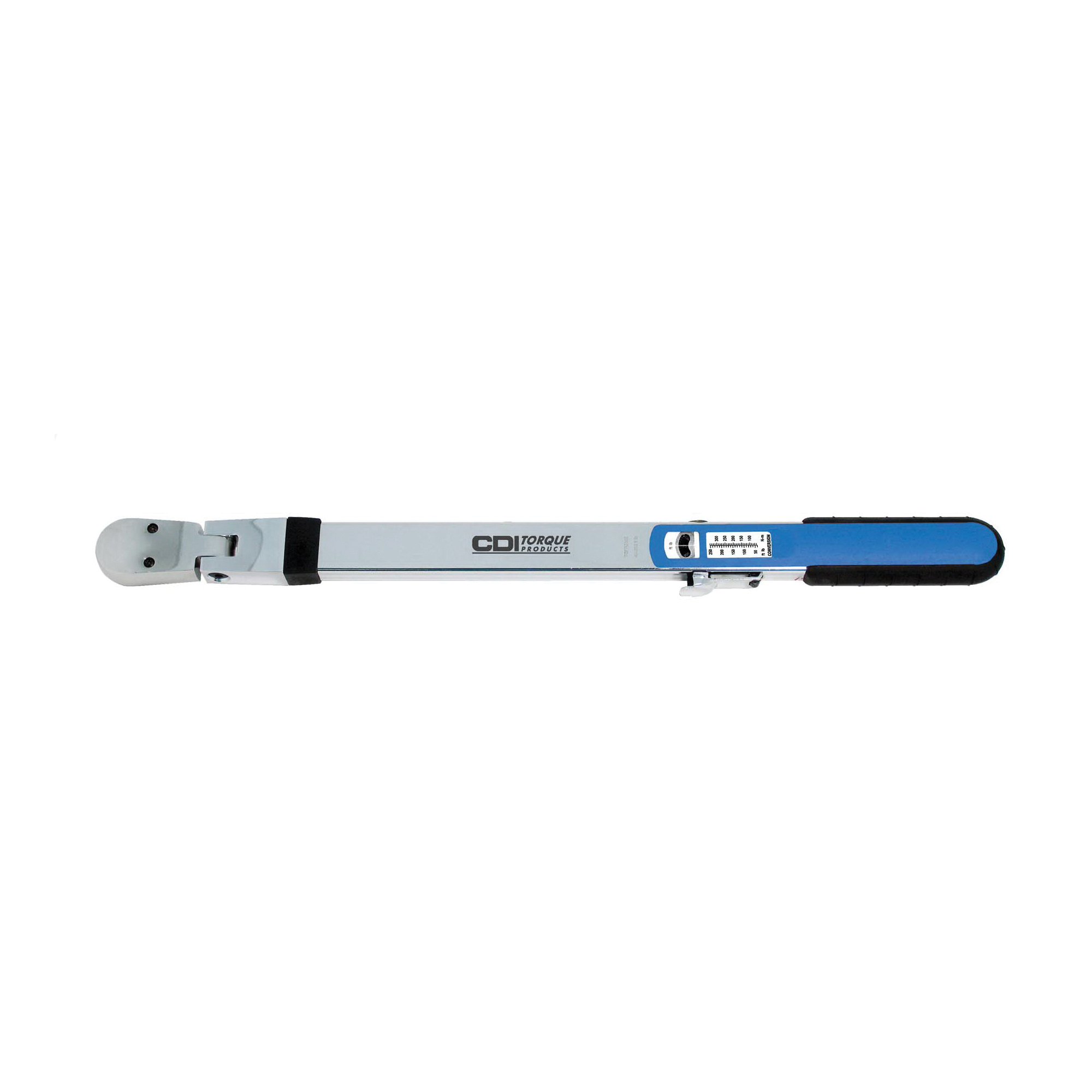 CDI Torque Products® 1002TQFR Quick Set Split Beam Torque Wrench, 3/8 in Drive, 20 to 100 ft-lb, Flex Ratchet Head, 2 ft-lb Graduation, 17-1/8 in OAL