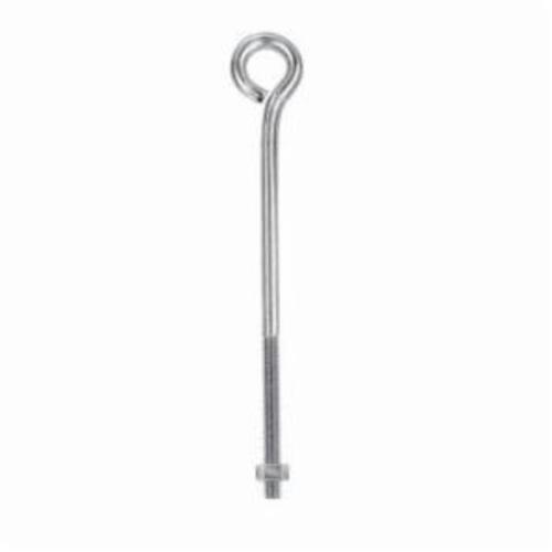 Chicago Hardware 07225 0 Turned Eye Bolt, 1/2-13, 8 in L Shank, Low Carbon Steel, Zinc Plated