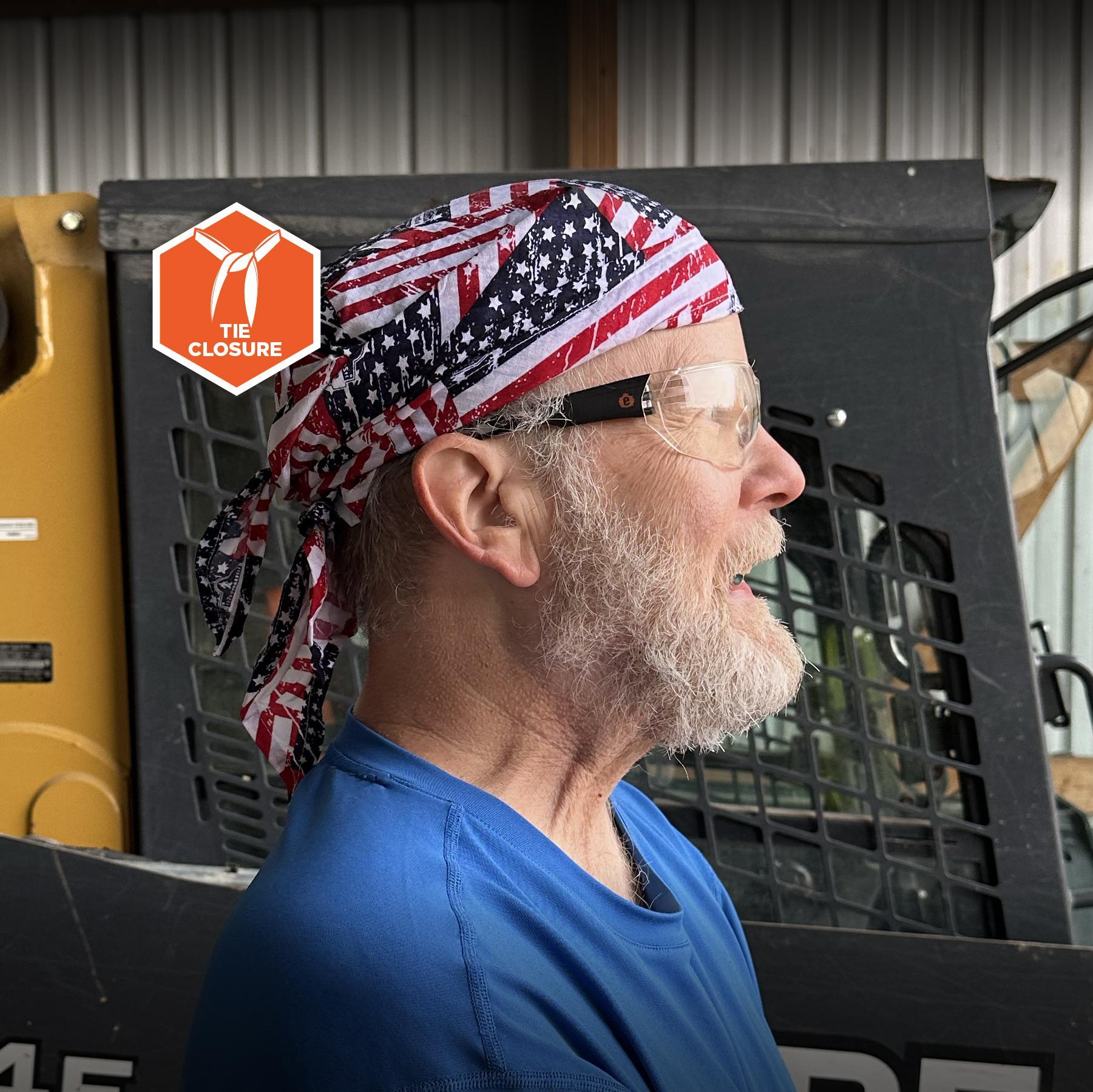 HAT TRNGL COOLING STARS AND STRIPE TIE