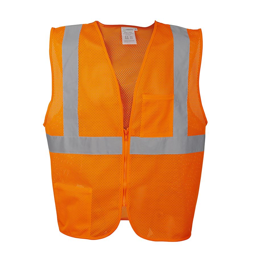 HIGH V S VESTS 2XL ORANGE POLYESTER MESH