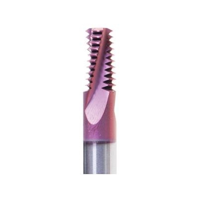 CPT® MT 0312 C06 18 NPT MT7 MT Series Thread Mill, NPT Thread, 2-1/2 in OAL, 3 Flutes, 5/16 in Dia Shank