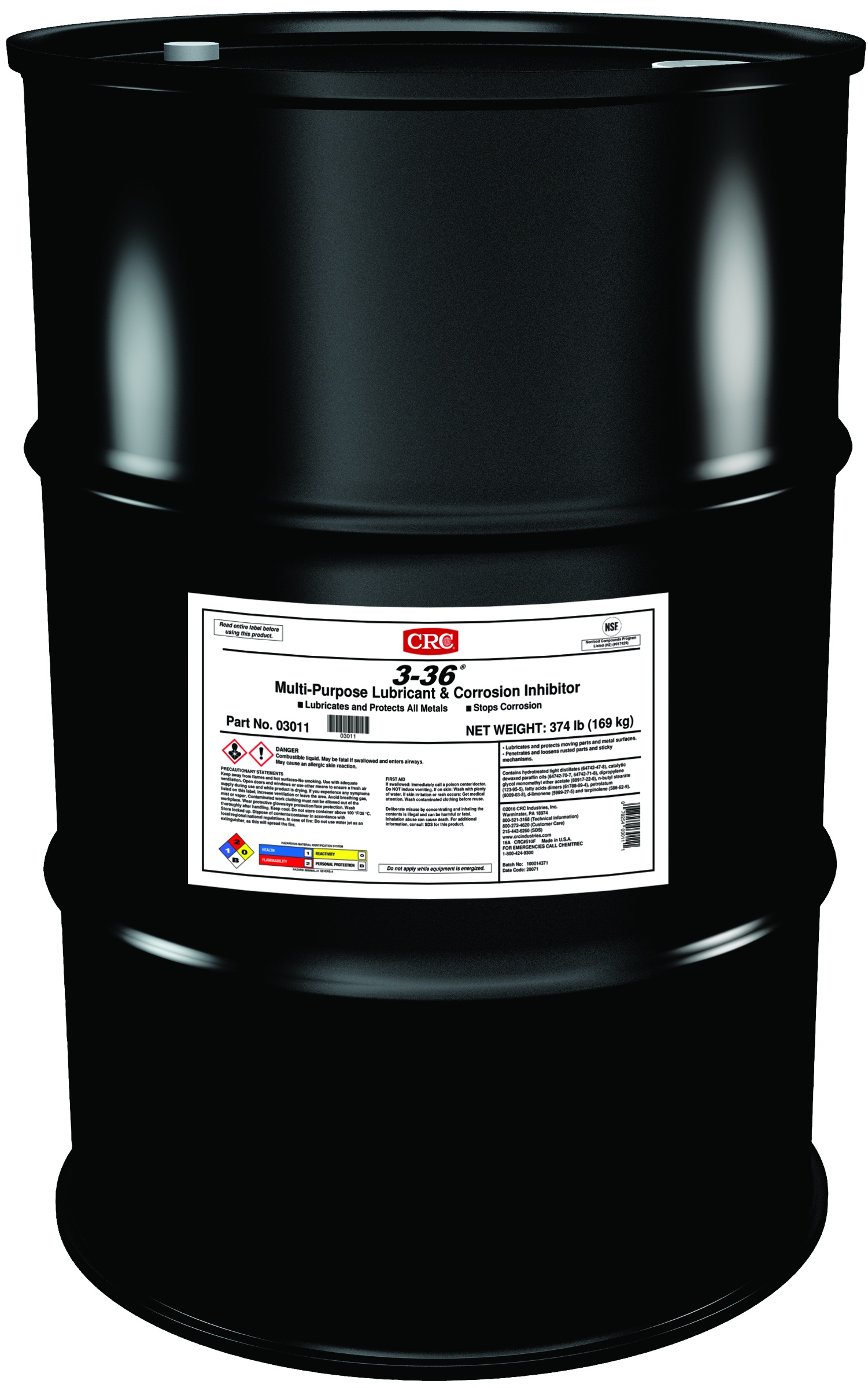 INHIBITOR CRSN AND LUBT 55GAL DRUM LIQ