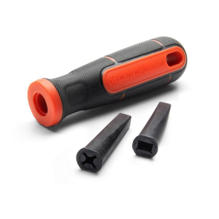 HANDLE FILE 4-1/2IN PUSH-ON RBR BK/WHT