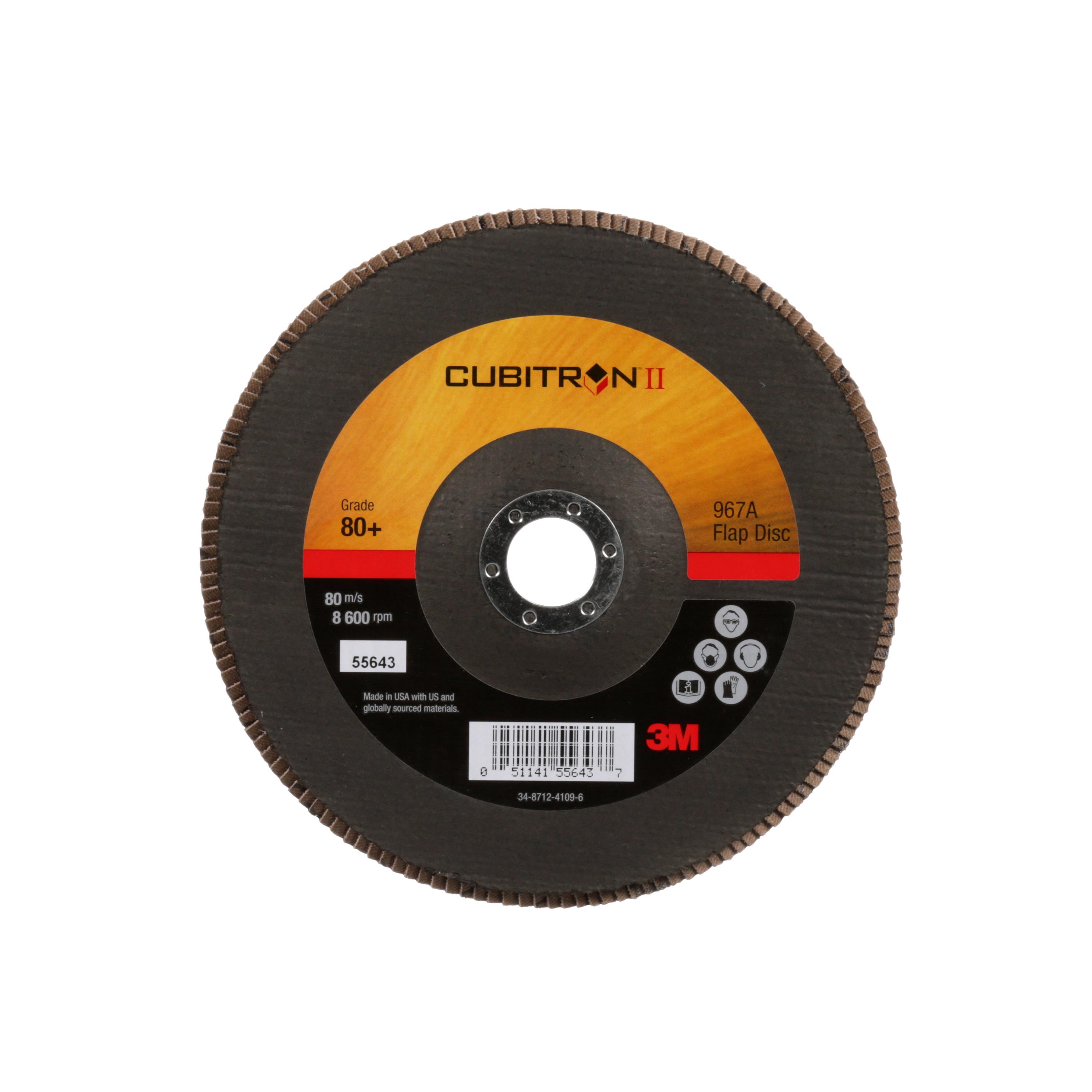 3M CUBITRON II FLAP DISC 967A 80+ T27 7