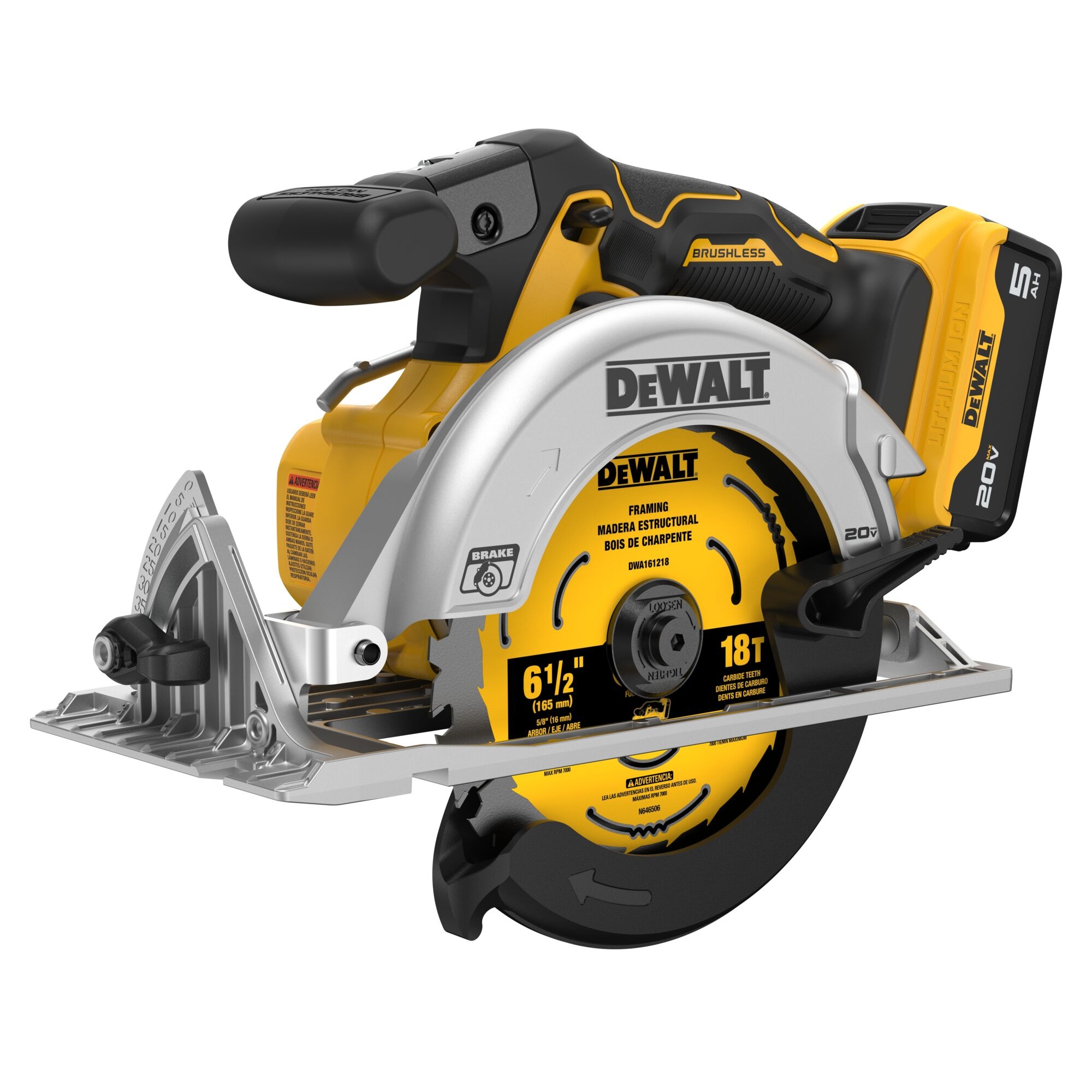 CIRCULAR SAW KIT 6-1/2 IN DIA 5/8IN 20V