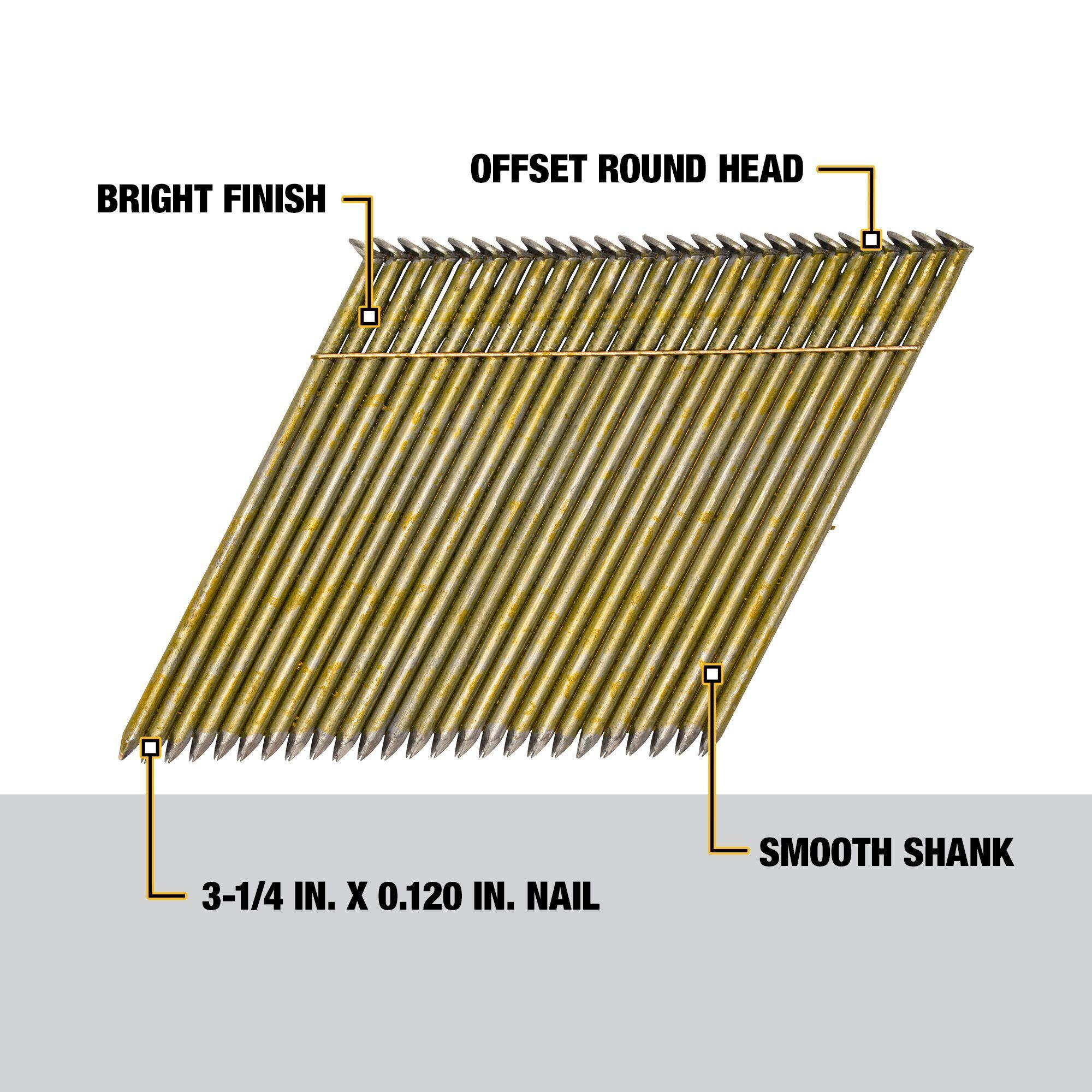 NAIL FRAMING 3-1/4IN 0.12 IN DIA 11GA