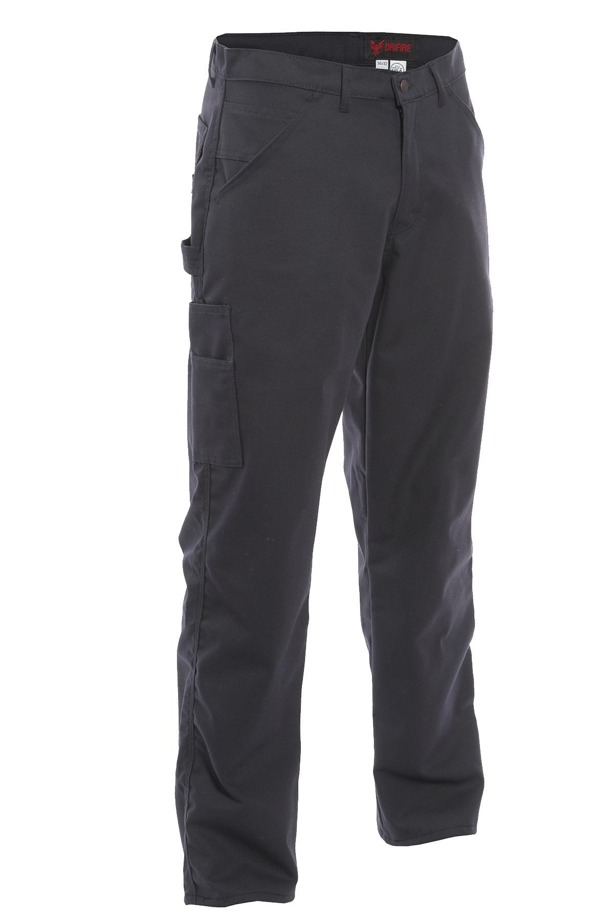 DRIFIRE® FR PNTB2SD34X32 Summer Weight Dungarees, 34 in Waist, 32 in L Inseam, Navy, 88% Cotton/12% Nylon