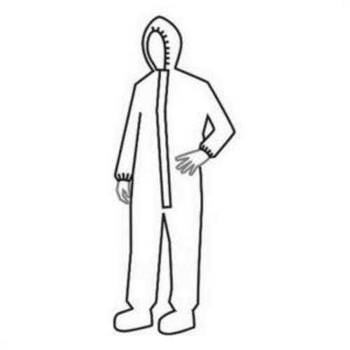 COVERALL DISPOSABLE M BL 26IN SERGED