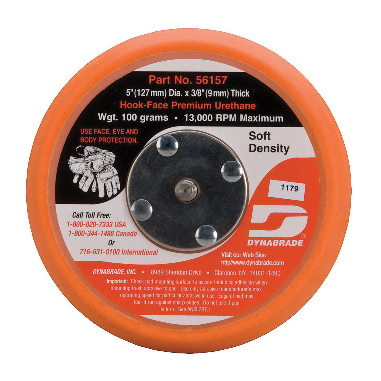PAD BACKING 5IN HOOK 13000RPM
