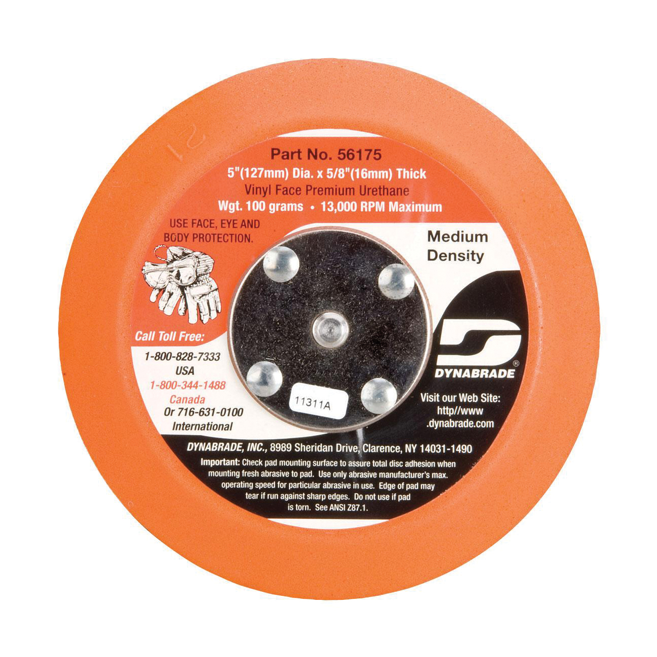 PAD BACKING 5IN PSA 13000RPM