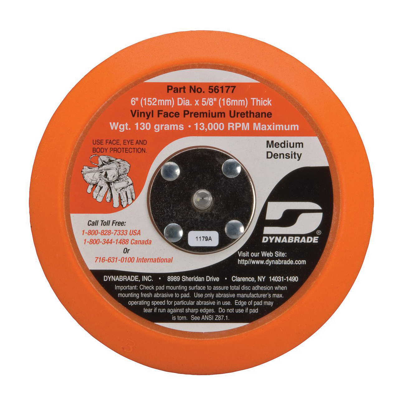 PAD BACKING 6IN PSA 13000RPM
