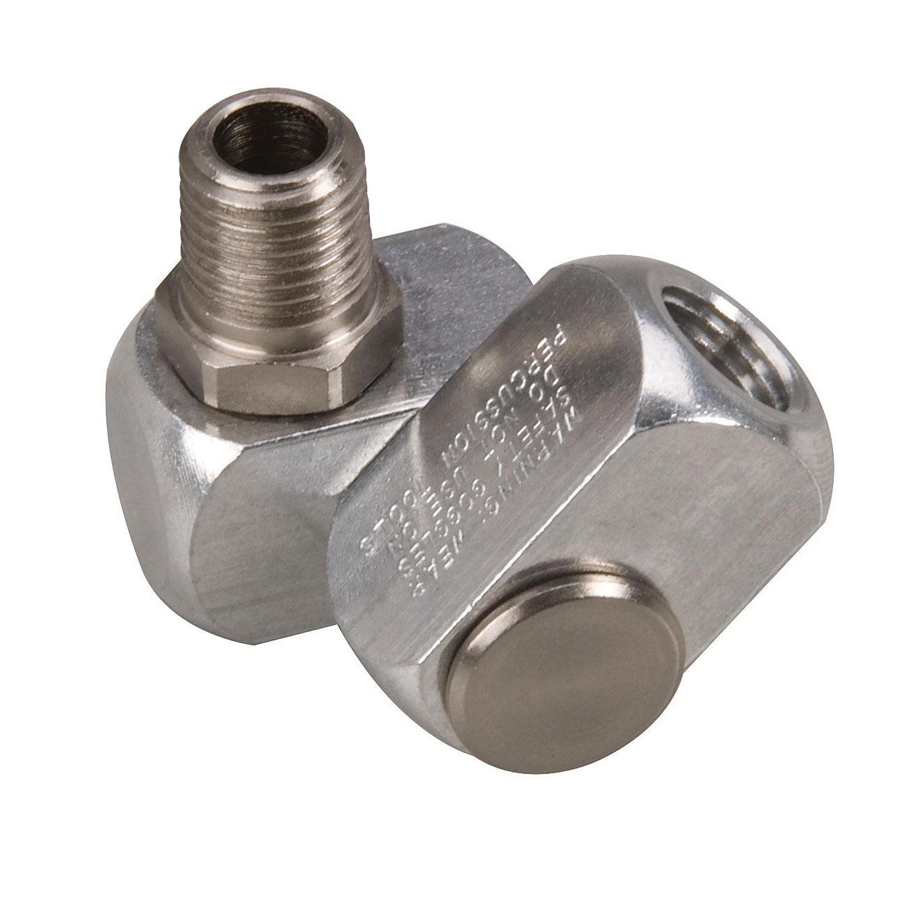 CONNECTOR L AIR 1/4 IN NPT 25SCFM AL/SST