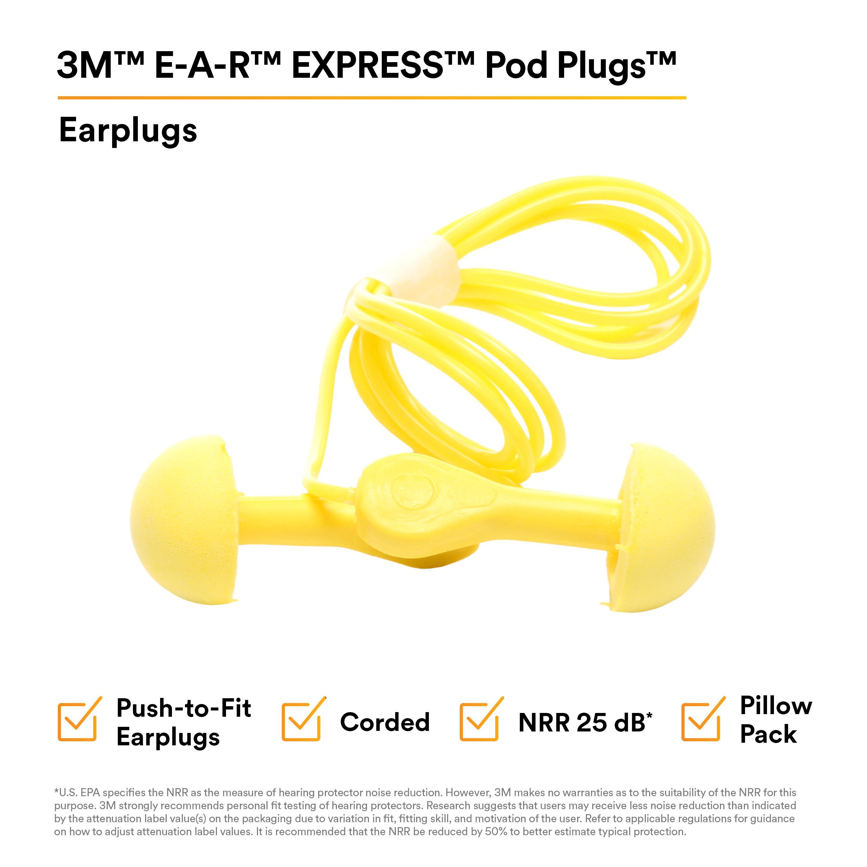 EAR PLUG 25DB POD ANSI S3.19-1974
