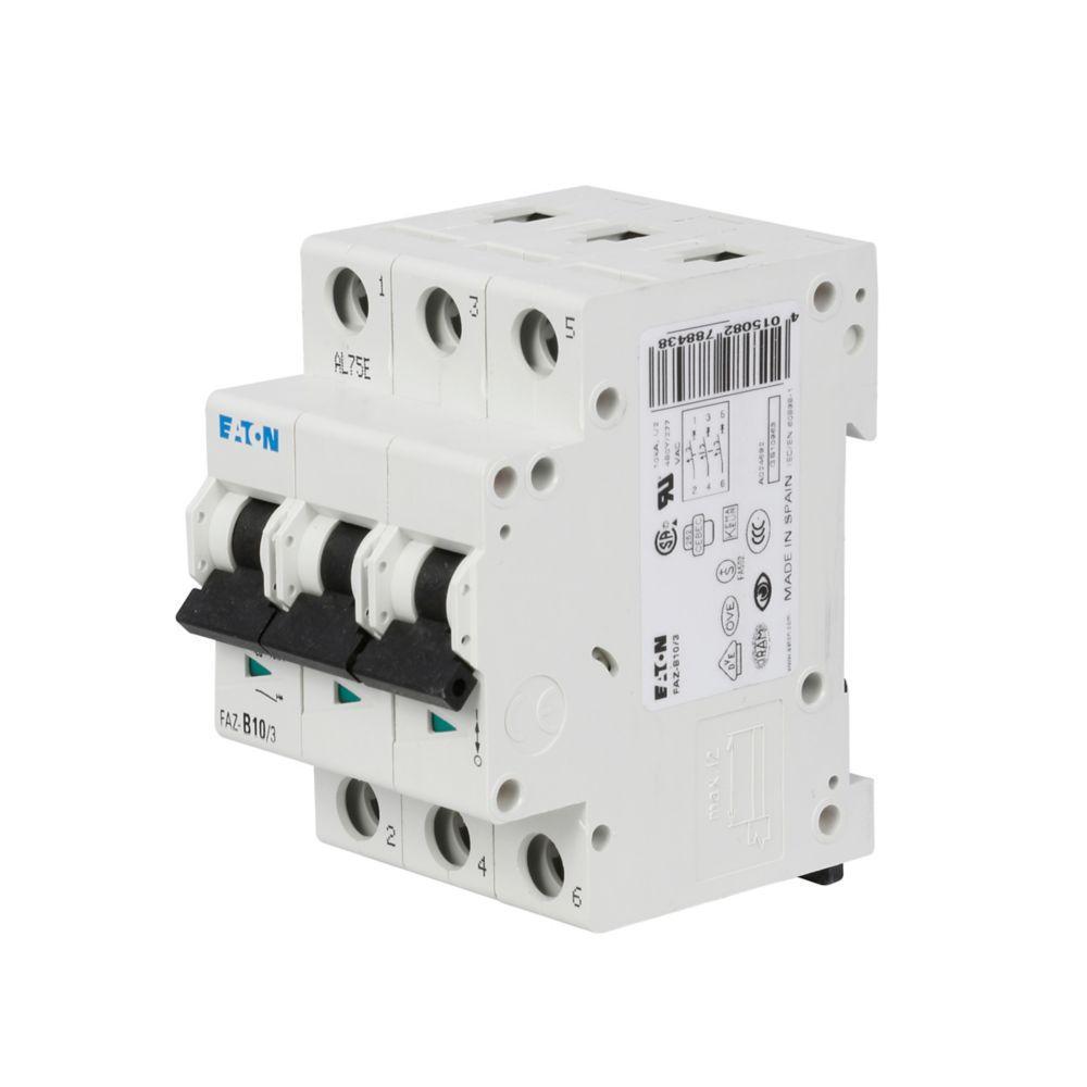 EATON FAZ-D15/3 Supplementary Protector, 480Y/277 V AC, 15 A, 7.5 to 15 kA Interrupt, 3 Poles, Thermal Magnetic Trip