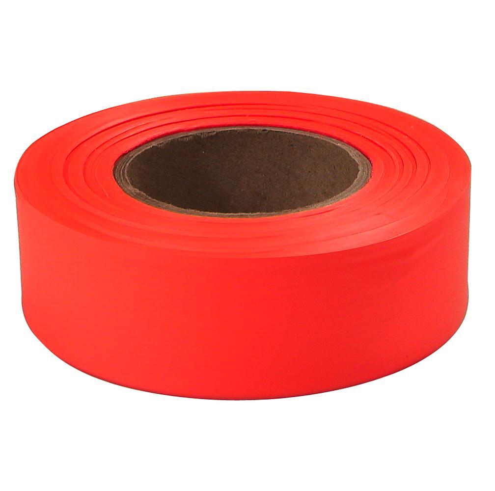 Empire® 77-002 Flagging Tape, Orange, 200 ft L 1 in W, Plastic