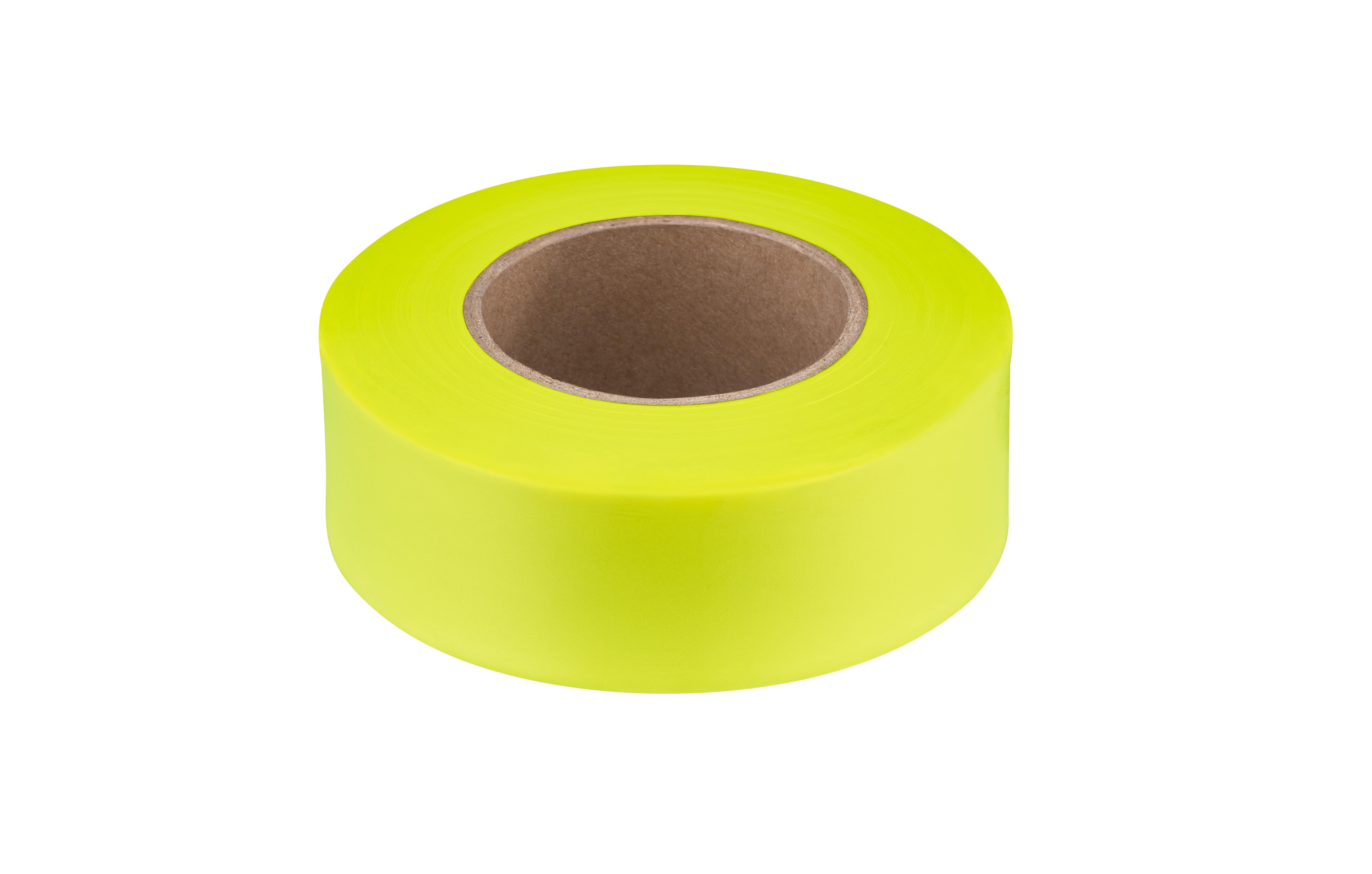 Empire® 77-004 Flagging Tape, Yellow, 200 ft L 1 in W, Plastic
