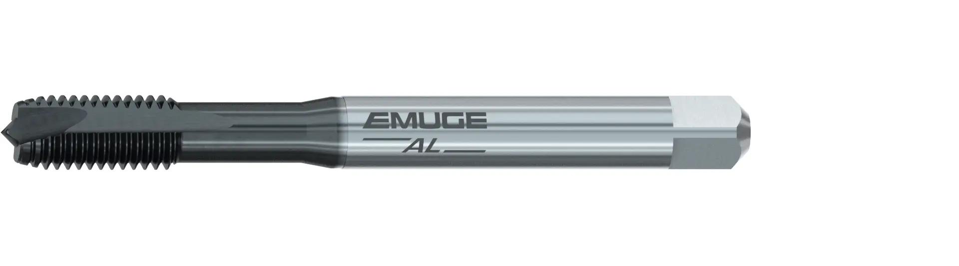 Emuge BU20S800.5005 AL BU20S800 Form B Spiral Flute Tap, #6-32 Thread, Plug Chamfer, Straight Flute Direction, (2) Flutes, GLT-8, HSSE
