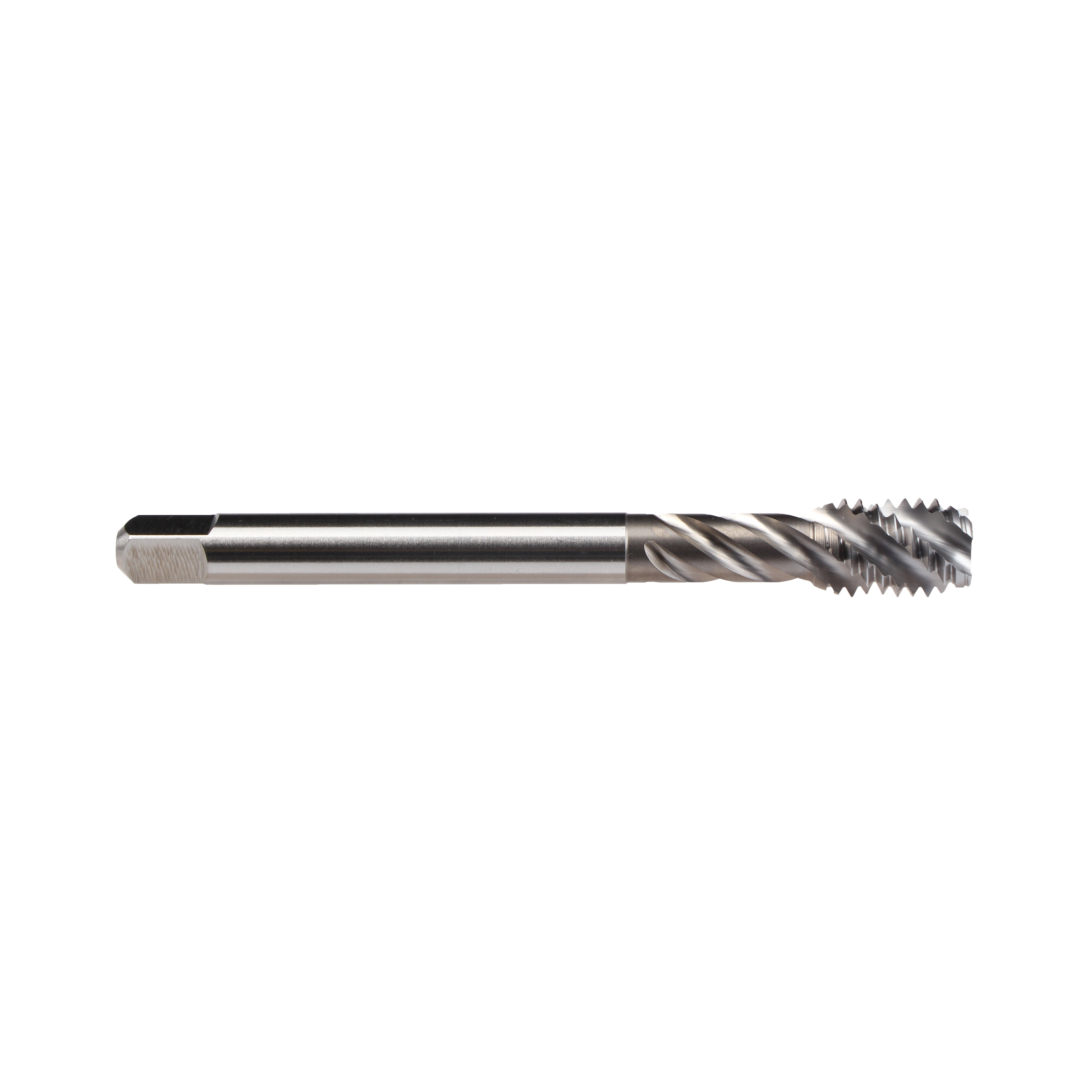 Emuge AU513500.5013 Enorm Z/E AU513500 Form E Fast Reduced Shank Spiral Flute Tap, Right Hand Cutting, 1/2-13 Thread, Bottoming Chamfer, Right Hand Flute Direction, 4 Flutes, Uncoated, HSS-E