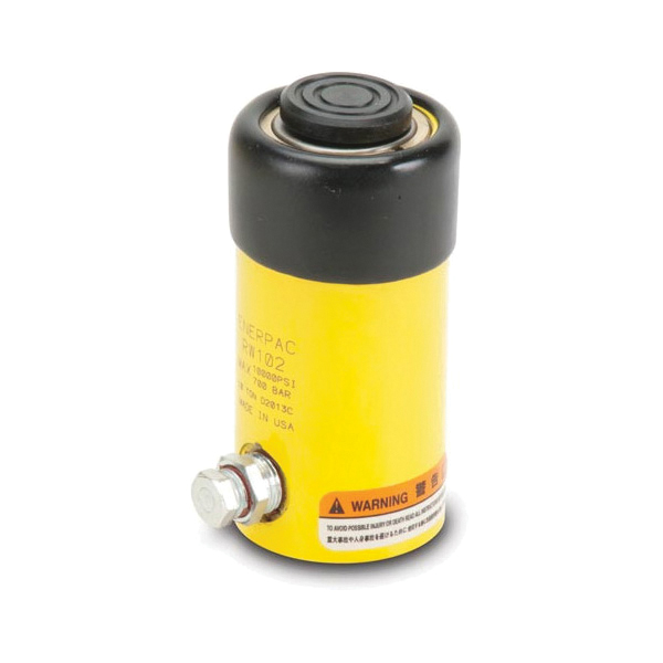 Enerpac® RW102 General Purpose Solid Plunger Hydraulic Cylinder, 2.18 in L Stroke, 11180 lb Max Force, Single Acting/Spring Return Function