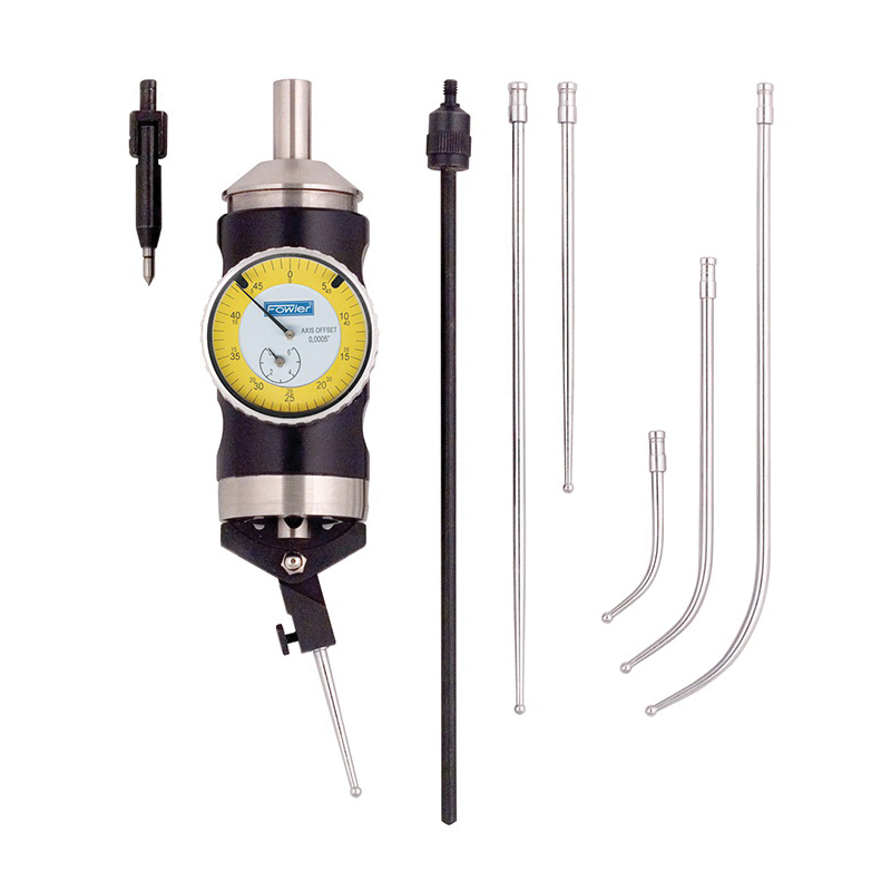 Fowler 52-710-025-0 Coaxial Indicator Set, 0.25 in Measuring, 0 to 50 Dial Reading, Graduations 0.0005 in, 1.6 in Dial