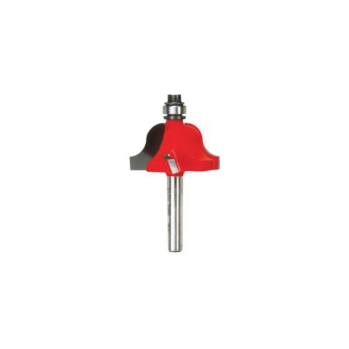 Freud® 38-102 Quadra-Cut™ Router Bit, Roman Ogee Router, 1-3/8 in Dia Cutting, 2-3/8 in OAL, 23/32 in D Cutting, 4 Flutes, 1/4 in Dia Shank, Carbide