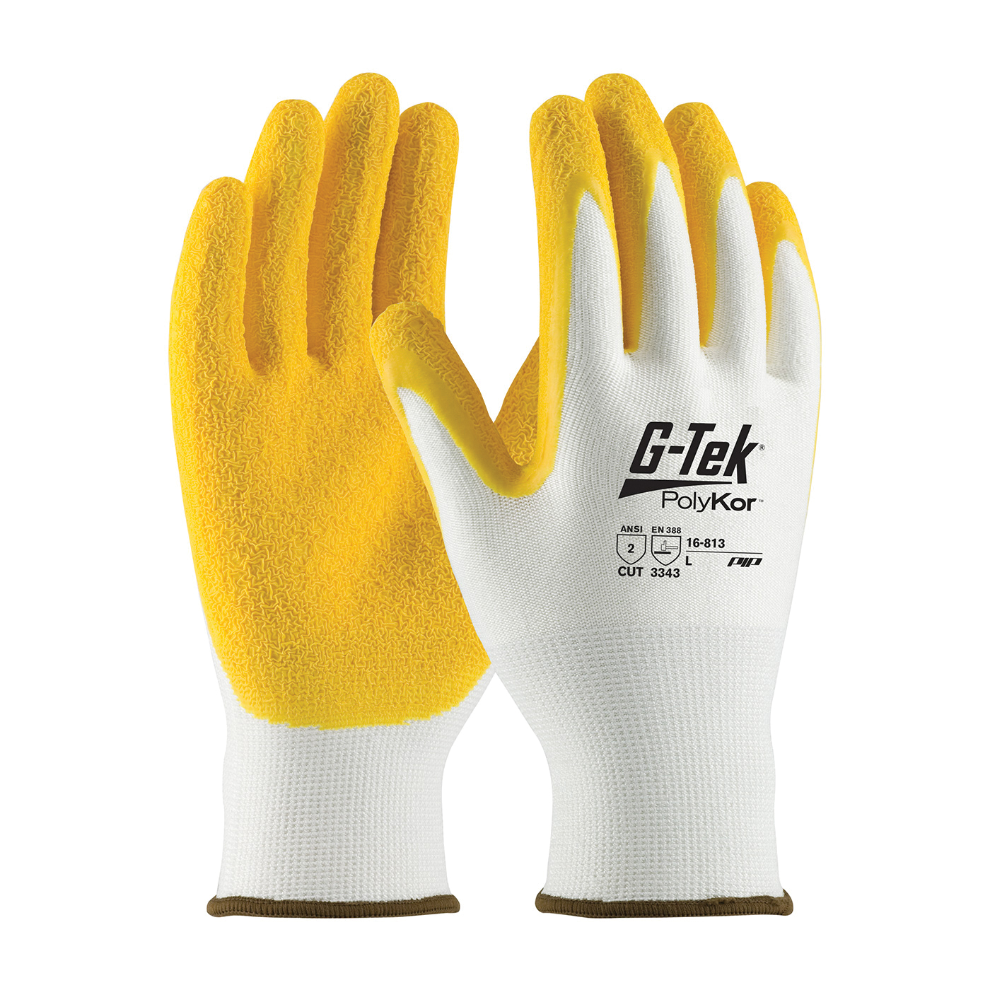GLOVES RESISTANT CUT 2XL LATEX WHT/YEL
