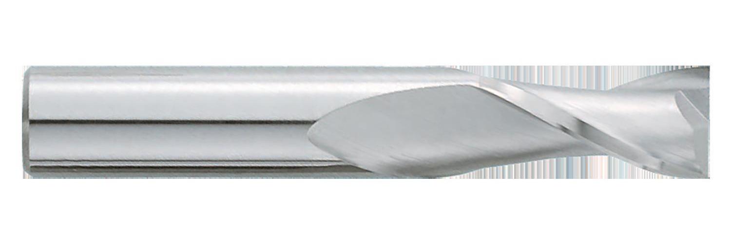 GARR 01010 160M Center Cutting Single End Square End Stub Length End Mill, 1/32 in Dia Cutter, 1/16 in Length of Cut, 2 Flutes, 1/8 in Dia Shank, 1-1/2 in OAL, Uncoated