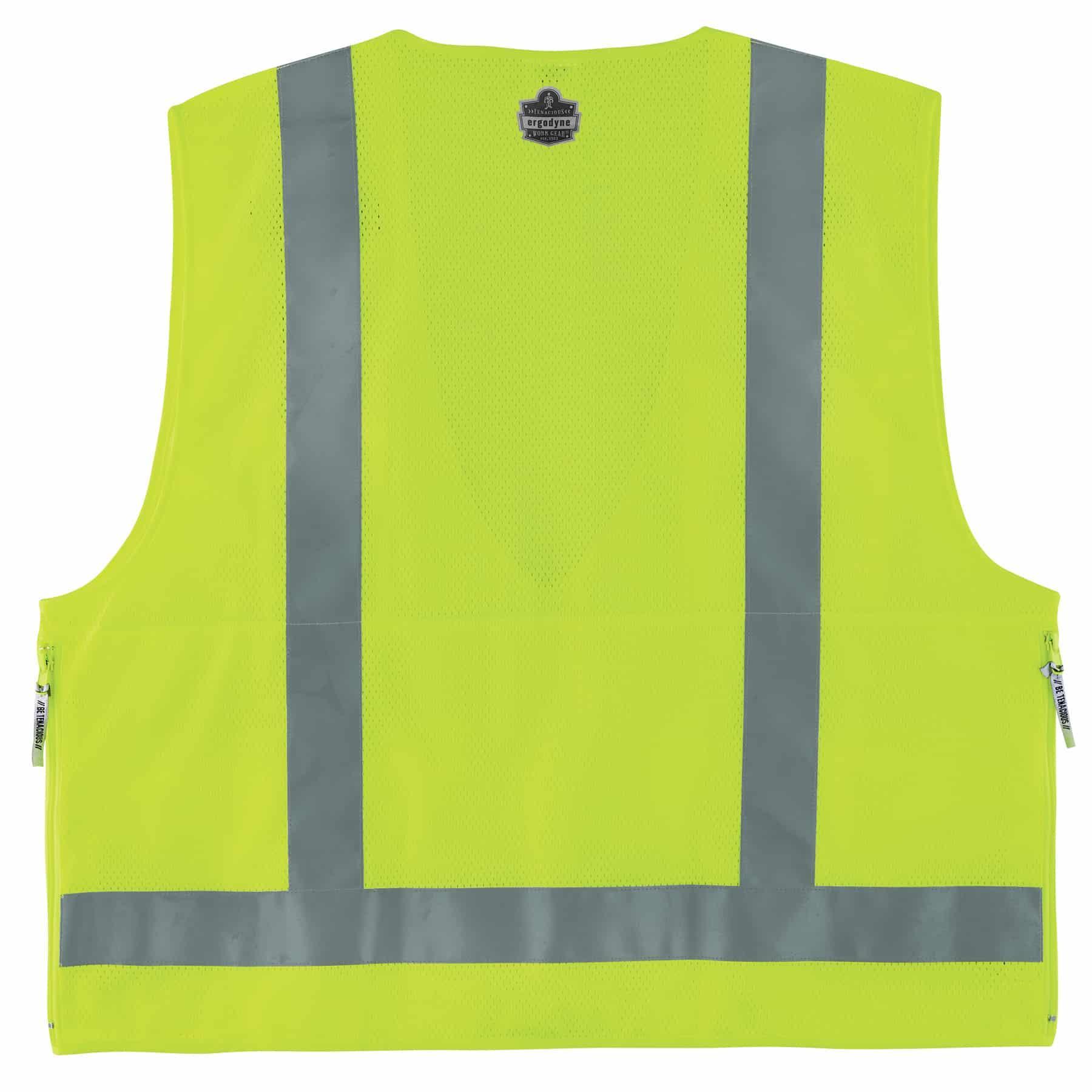 VEST SAF SURVEYOR L/XL HI-VIZ LIME SIL